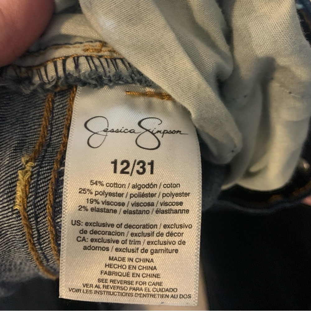 Jessica Simpson High Rise Forever Rolled Ankle Dark Wash Womens Jeans Si… - Picture 6 of 8